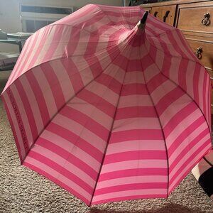 Victorias Secret Pink Stripe Parasol Umbrella Limited Edition